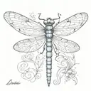dragonfly tattoo design idea