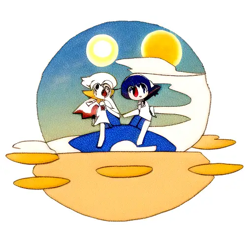 Sun and Moon tattoo design idea