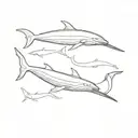 a scuba diver doing snorkeling with a blue whale in Mirissa, Sri Lanka  tattoo design idea