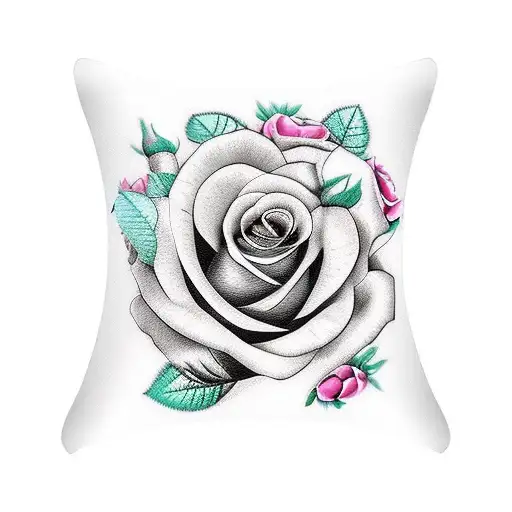 brazalete con rosas que contenga el nombre de Lucia tattoo design idea
