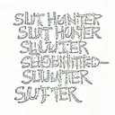 Slut Hunter Text tattoo design idea