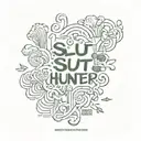 Slut Hunter Text tattoo design idea