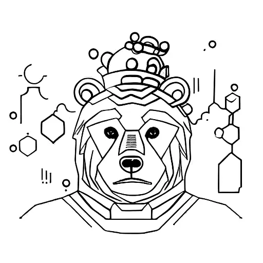 bear with a honey pot tattoo design idea