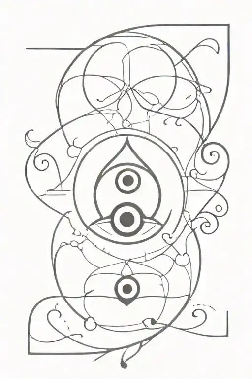 Loving, Pet, Hindi, family, evil eye symbol integrated tattoo design idea