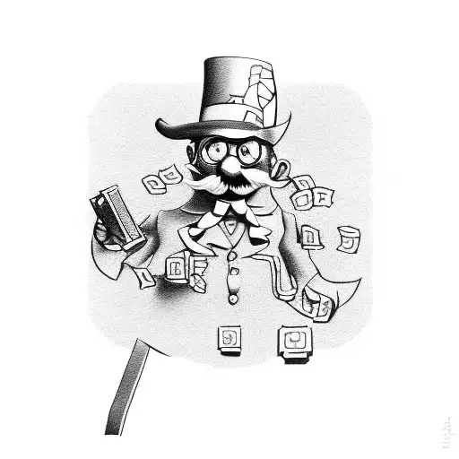 monopoly man tattoo design idea