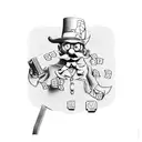 monopoly man tattoo design idea