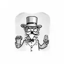 monopoly man tattoo design idea