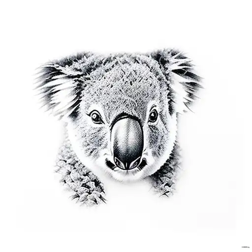 bus and koala tattoo design idea