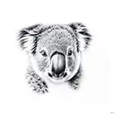 bus and koala tattoo design idea
