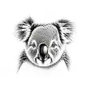 bus and koala tattoo design idea