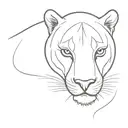 Panther face tattoo design idea