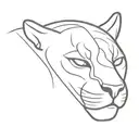 Panther face tattoo design idea