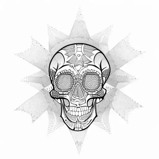 Skull with snakes  tattoo design idea
