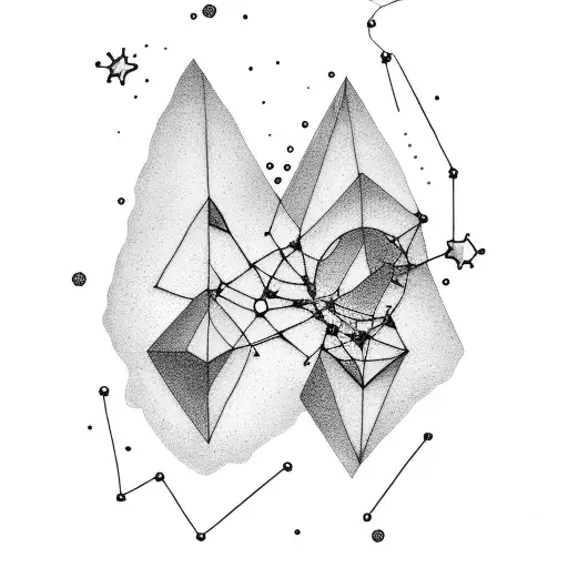 Simple minimalistic Big Dipper constellation tattoo design idea