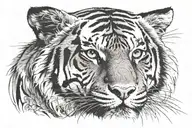 tiger face tattoo design idea