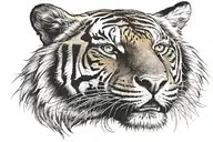 tiger face tattoo design idea