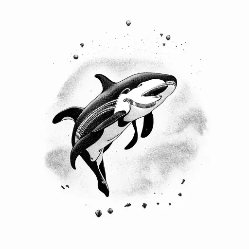 killer whale  tattoo design idea