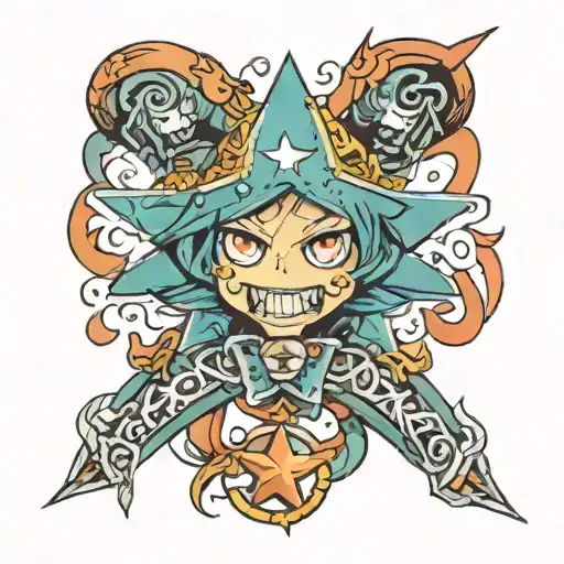 anime lucky star tattoo design idea