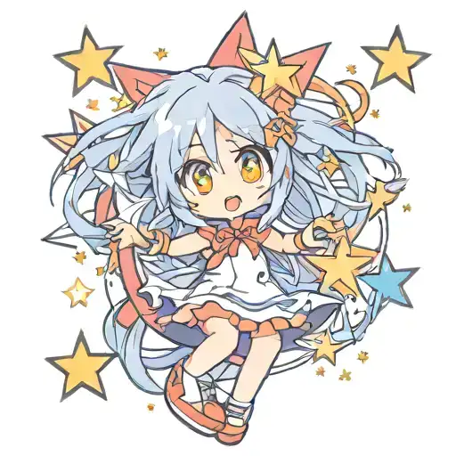 anime lucky star tattoo design idea