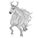 cedar tree horse Thailand tattoo design idea