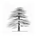 cedar tree horse Thailand tattoo design idea