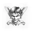 Peter Pan tattoo design idea