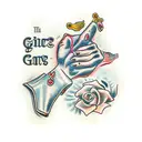 giving hands tattoo design idea