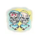 giving hands tattoo design idea