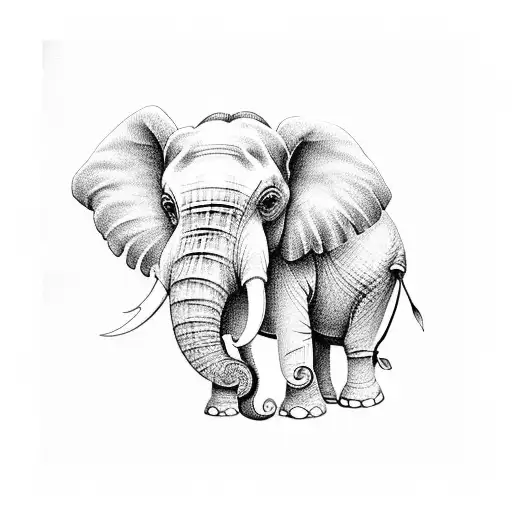 elephant octopus  tattoo design idea