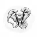 elephant octopus  tattoo design idea