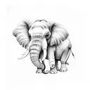 elephant octopus  tattoo design idea