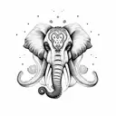 elephant octopus  tattoo design idea