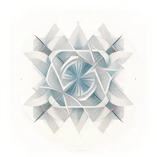 Bold geometric straight lines, connected to each other in different angles, that slowly fades into water circles. tattoo design idea