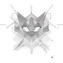 Bold geometric straight lines, connected to each other in different angles, that slowly fades into water circles. tattoo design idea