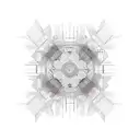 Bold geometric straight lines, connected to each other in different angles, that slowly fades into water circles. tattoo design idea