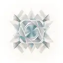 Bold geometric straight lines, connected to each other in different angles, that slowly fades into water circles. tattoo design idea