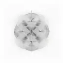 Bold geometric straight lines, connected to each other in different angles, that slowly fades into water circles. tattoo design idea