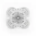 Bold geometric straight lines, connected to each other in different angles, that slowly fades into water circles. tattoo design idea