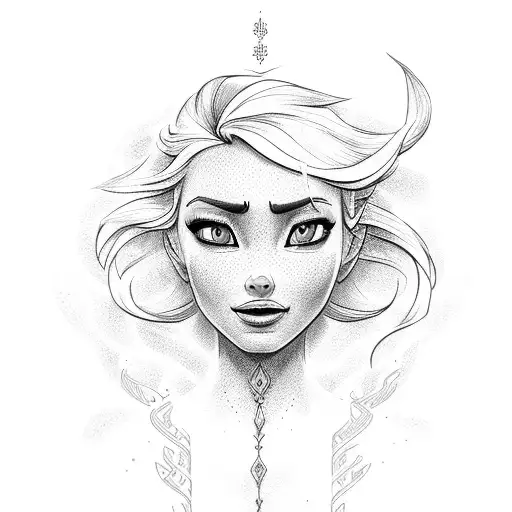Elsa tattoo design idea