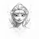 Elsa name tattoo design idea