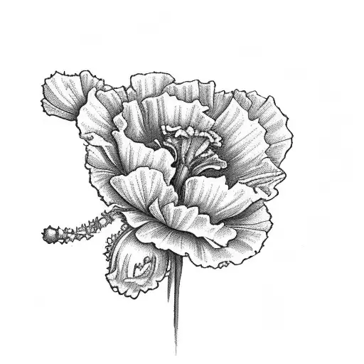 Carnation flower tattoo by Rey Jasper - Tattoogrid.net