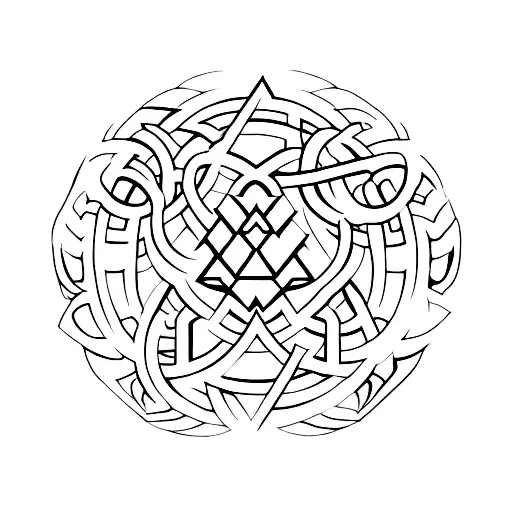 Valknut Symbol tattoo design idea