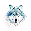 wolf blindfolded  tattoo design idea