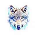 wolf blindfolded  tattoo design idea