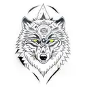wolf blindfolded  tattoo design idea