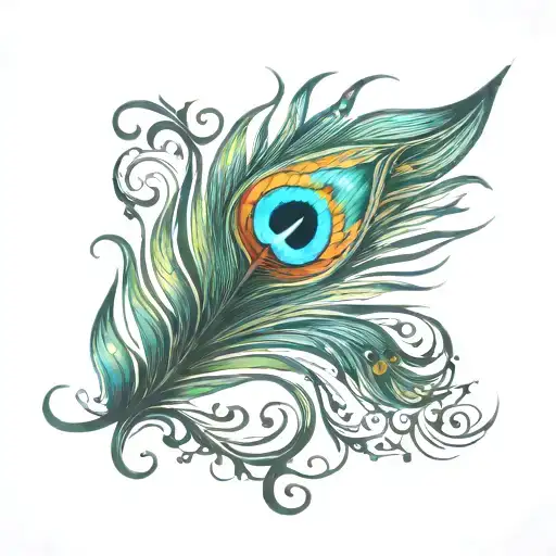peacock feather   tattoo design idea