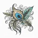 peacock feather   tattoo design idea
