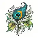peacock feather   tattoo design idea