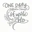 One day you'll leave this world behind So live a life you will remember tattoo design idea