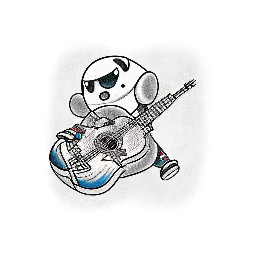 Kirby working as a mariachi musician tattoo design idea